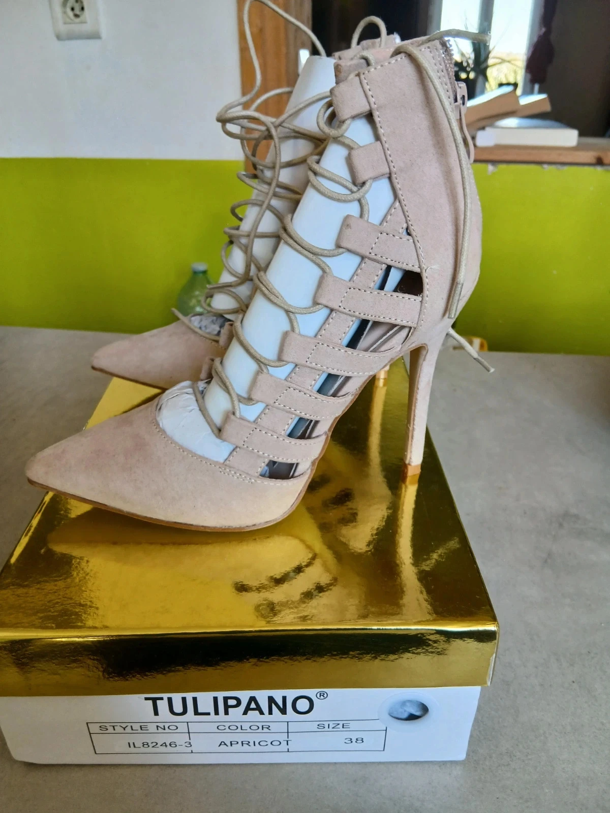 Escarpins Gladiateurs Tulipano - Beige Abricot (Neufs)